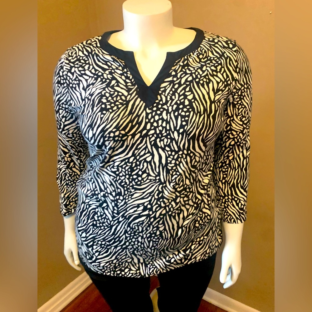 Black & White Blouse in XL by Charter Club $20